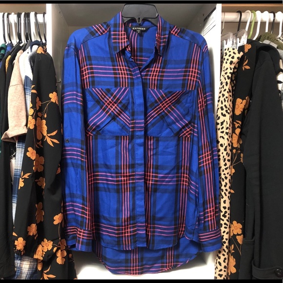 EUC Express Plaid Shirt - Picture 1 of 2